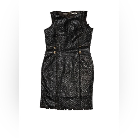 DARLING LONDON NIGHT OUT DRESS BLACK SLEEVELESS DULCIE NIGHT METALLIC SIZE 10 - Picture 1 of 16